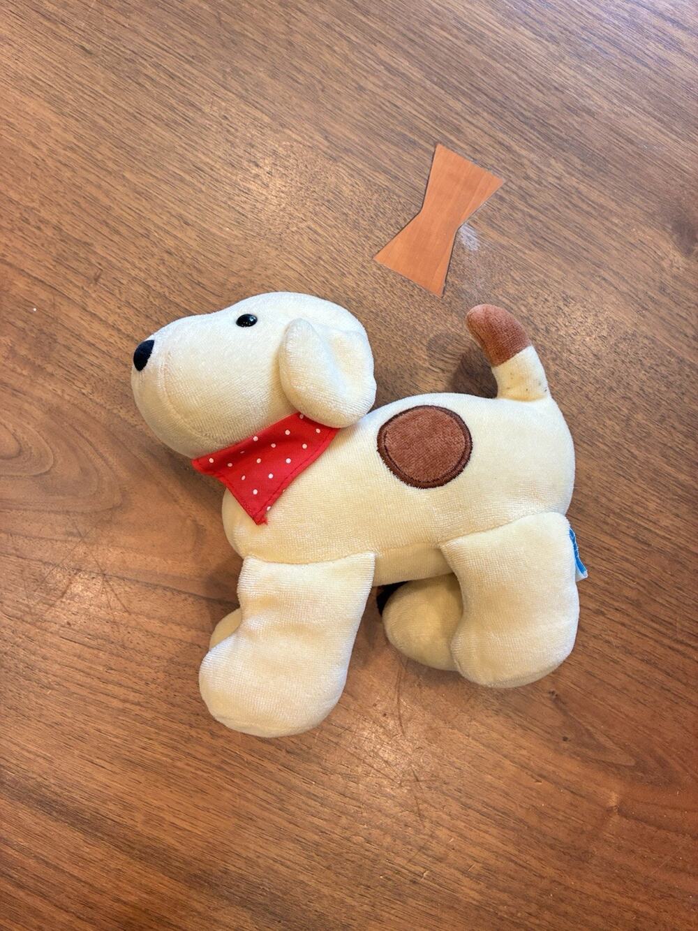 Vtg 1993 Eden Spot The Puppy Dog Plush Stuffed Animal Toy Red Bandana 6.5" Tall